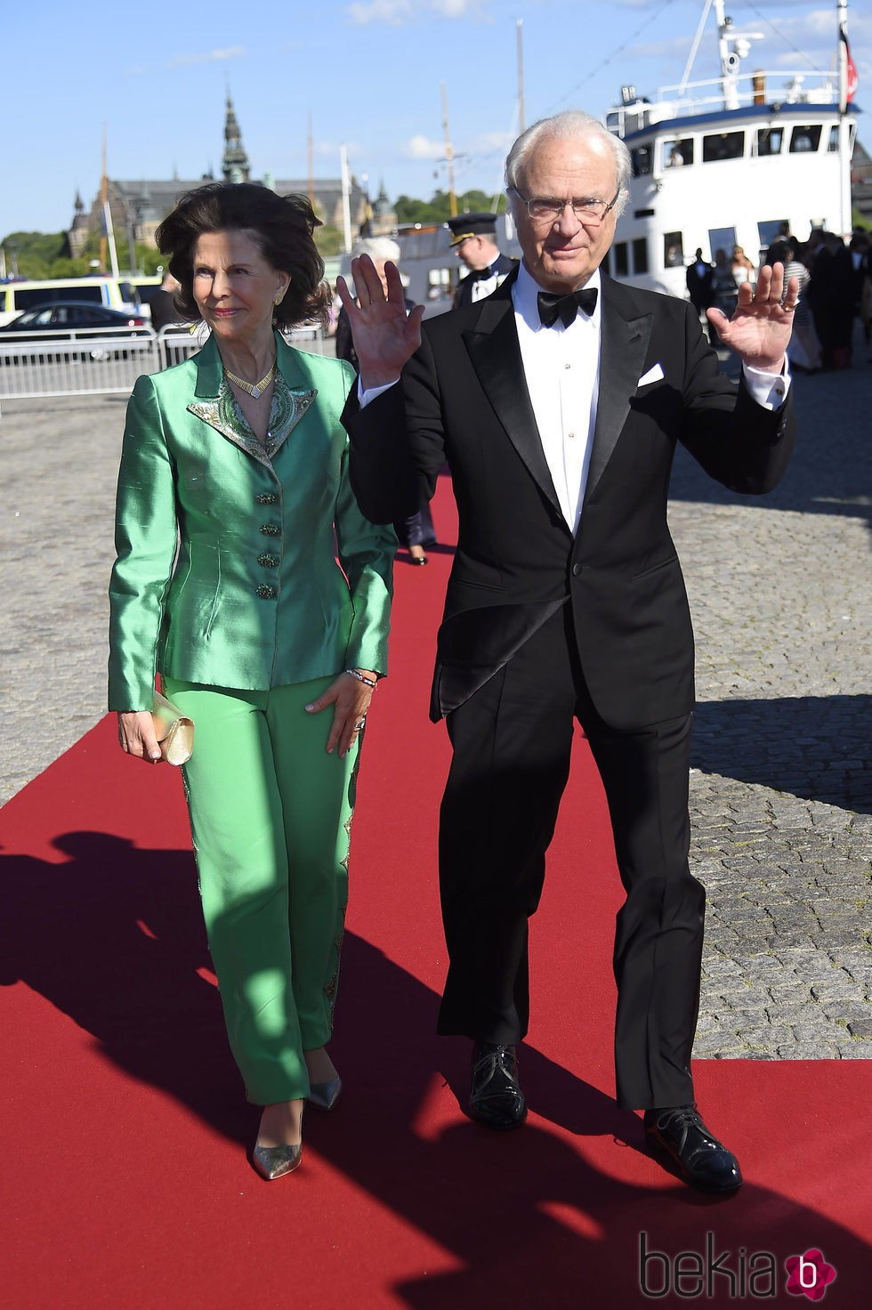 Carlos Gustavo y Silvia de Suecia en la cena de gala previa a la boda de Carlos Felipe de Suecia y Sofia Hellqvist