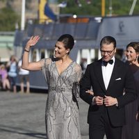 Victoria y Daniel de Suecia en la cena de gala previa a la boda de Carlos Felipe de Suecia y Sofia Hellqvist