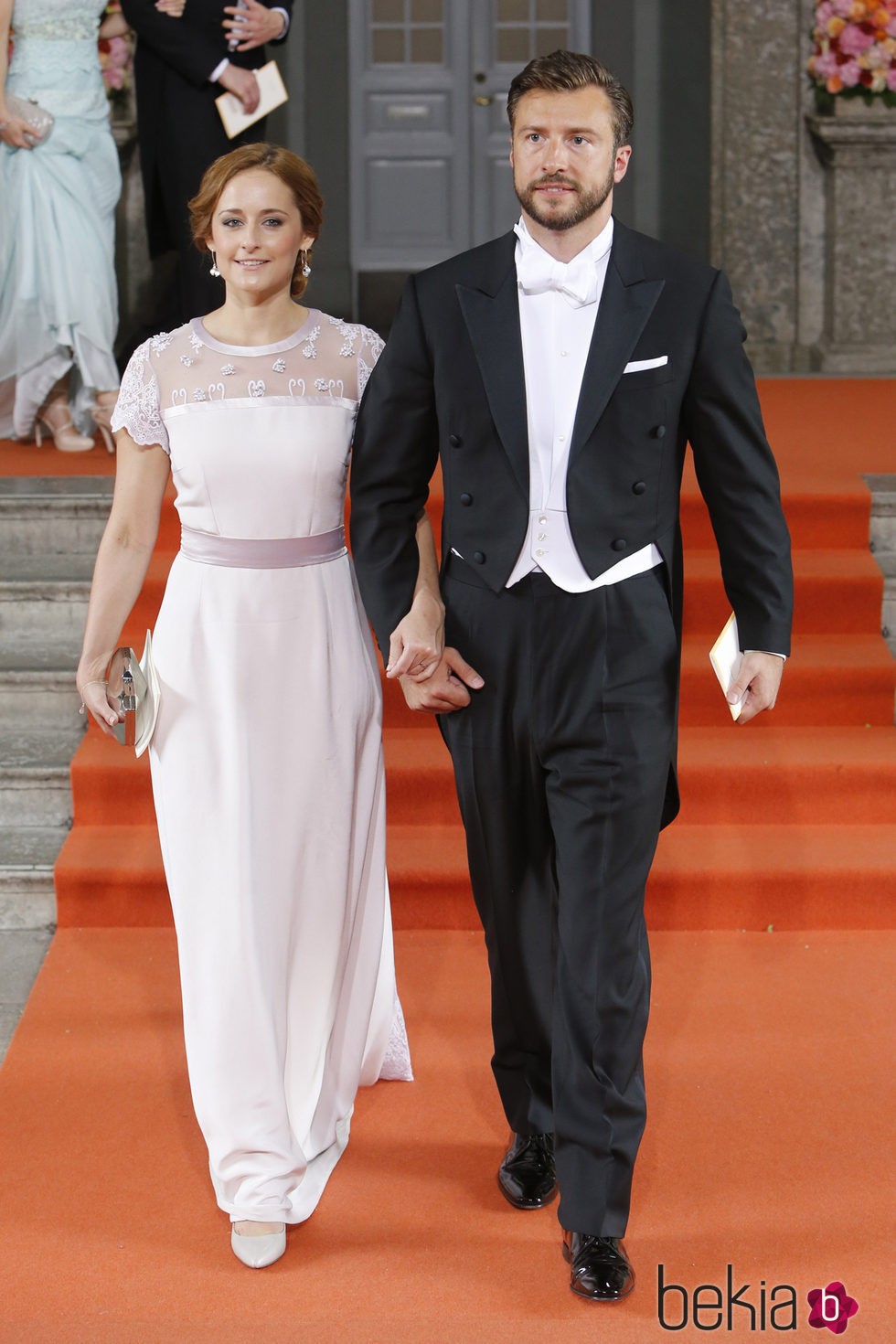 Lina Hellqvist y Jonas Frejd en la boda de Carlos Felipe de Suecia y Sofia Hellqvist