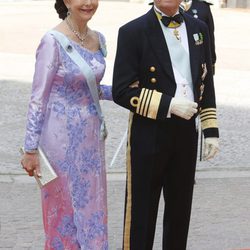 Carlos Gustavo y Silvia de Suecia en la boda de Carlos Felipe de Suecia y Sofia Hellqvist