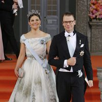 Victoria y Daniel de Suecia tras la boda de Carlos Felipe y Sofia de Suecia