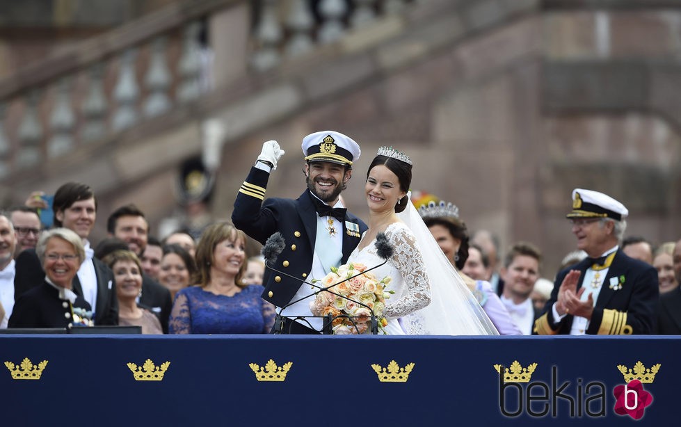 Carlos Felipe de Suecia y Sofia Hellqvist en su boda