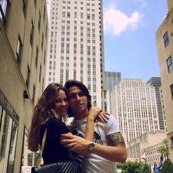 Jessica Bueno y Jota Peleteiro en Rockefeller Center durante su luna de miel