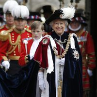 La Reina Isabel en la ceremonia de la Orden de la Jarretera 2015