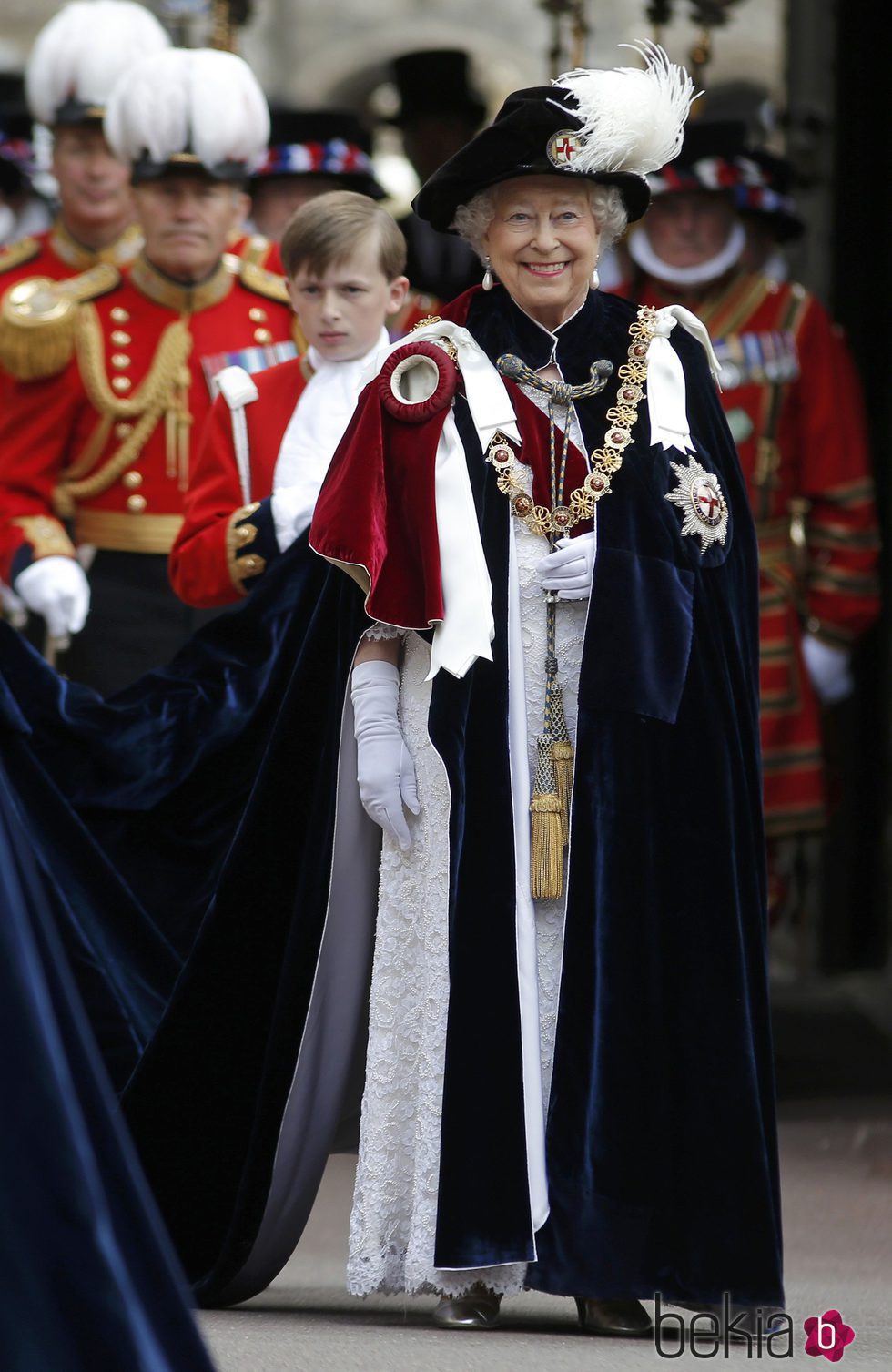 La Reina Isabel en la ceremonia de la Orden de la Jarretera 2015