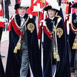 El Duque de York y el Conde de Wessex en la ceremonia de la Orden de la Jarretera 2015