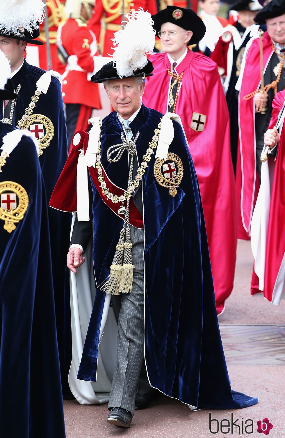 El Príncipe Carlos en la ceremonia de la Orden de la Jarretera 2015