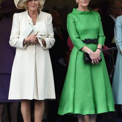 La Duquesa de Cornualles y la Condesa de Wessex en la ceremonia de la Orden de la Jarretera 2015