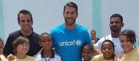 Sergio Ramos en su viaje solidario con Unicef a Cuba