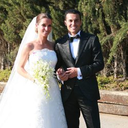 Pedro Rodríguez y Carolina Martín en su boda