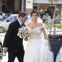 Marta Ponsati radiante el día de su boda con José Callejón