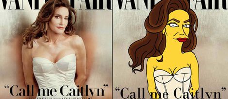 La famosa portada de Caitlyn Jenner 'simpsonizada' por aleXandro Palombo