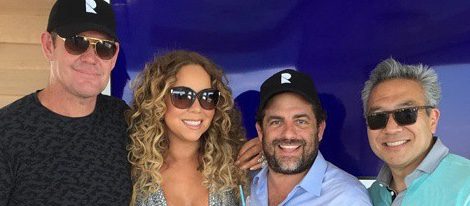Mariah Carey con su nuevo novio James Packer y unos amigos