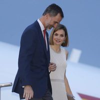 Los Reyes Felipe y Letizia a su llegada a México para iniciar su viaje de Estado