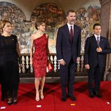 Los Reyes Felipe y Letizia y el presidente de México y su mujer en una cena de gala por el Viaje de Estado de los Reyes
