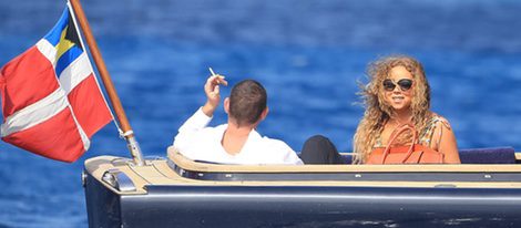 Mariah Carey y James Packer viaje en barca para ir al restaurante a comer