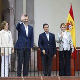 Los Reyes Felipe y Letizia con Enrique Peña Nieto y Angélica Rivera en el Museo Virreinal de Guadalupe