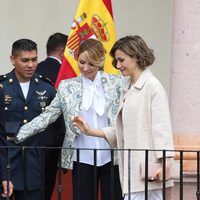 La Reina Letizia y Angélica Rivera en el Museo Virreinal de Guadalupe