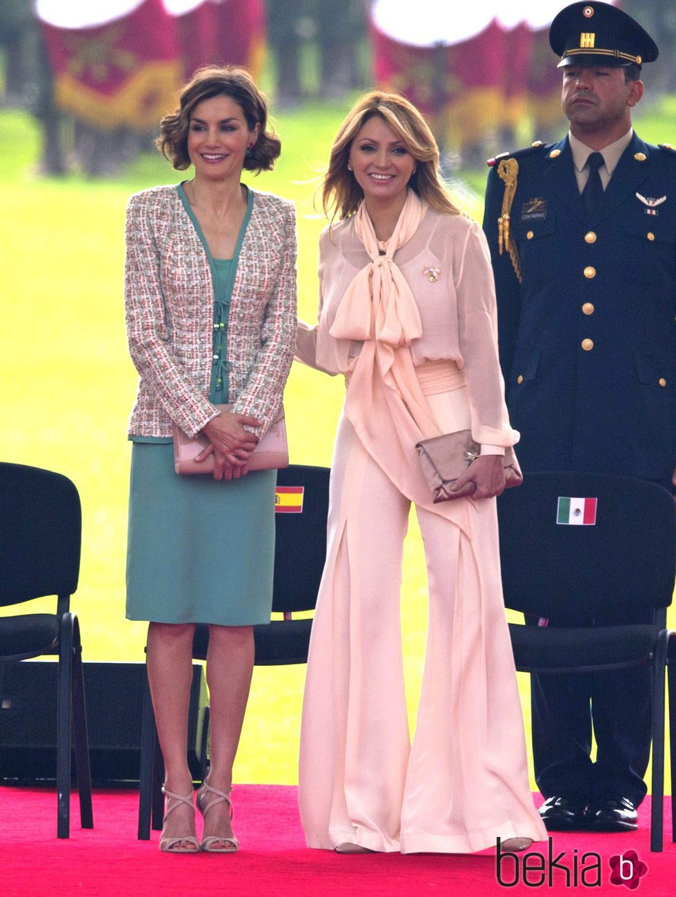 La Reina Letizia con Angélica Rivera en su Viaje de Estado a México