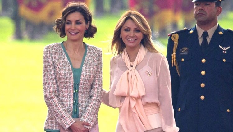 La Reina Letizia con Angélica Rivera en su Viaje de Estado a México