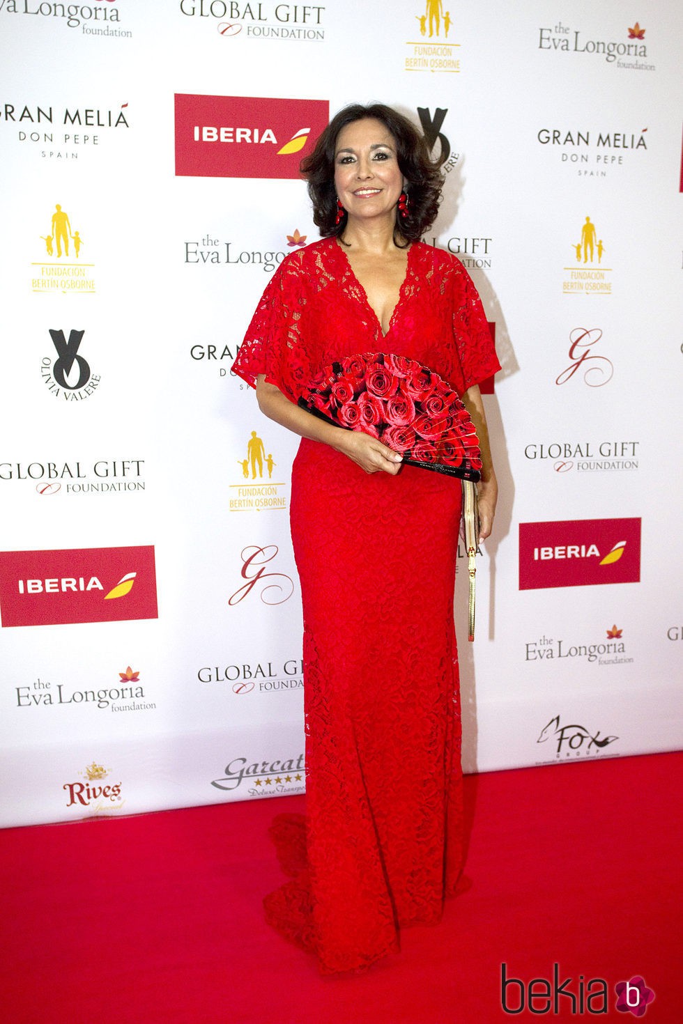 Isabel Gemio en la alfombra roja de los Global Gift 2015
