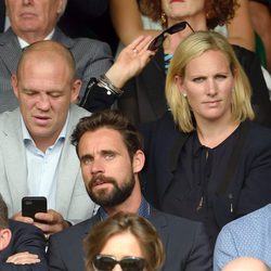 Zara Phillips y Mike Tindall en Wimbledon 2015