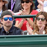Bradley Cooper y Mirka Federer en Wimbledon 2015