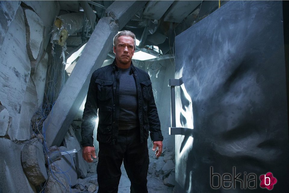 Arnold Schawarzenegger en el rodaje de 'Terminator Génesis'