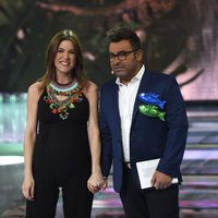 Raquel Sánchez Silva y Jorge Javier Vázquez en la semifinal de 'Supervivientes 2015'