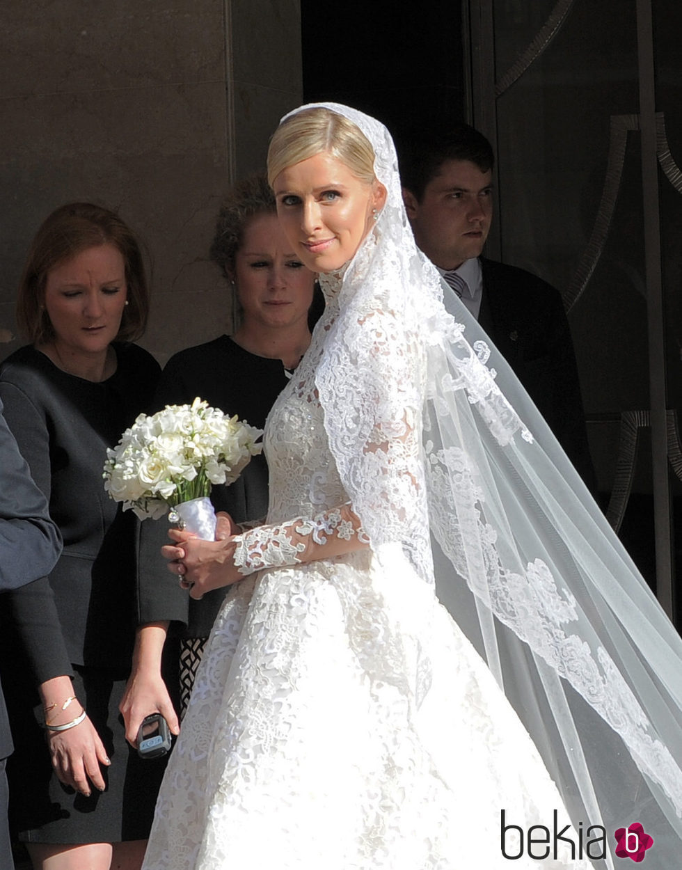 Nicky Hilton radiante en el día de su boda con James Rothschild