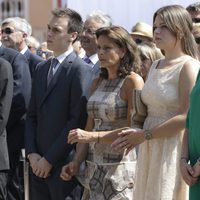 La Princesa Estefanía de Mónaco con sus hijos Louis Ducret, Camille Gottlieb y Pauline Ducret