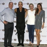 Alberto y Charlene de Mónaco con Robbie Williams y Ayda Field