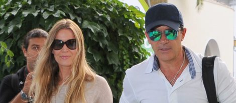 Antonio Banderas y Nicole Kimpel llegan a Ischia para acudir al festival de cine de la isla