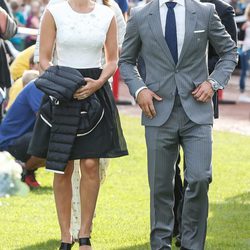 Sofia Hellqvist con Carlos Felipe de Suecia en su primer acto oficial como Princesa de Suecia