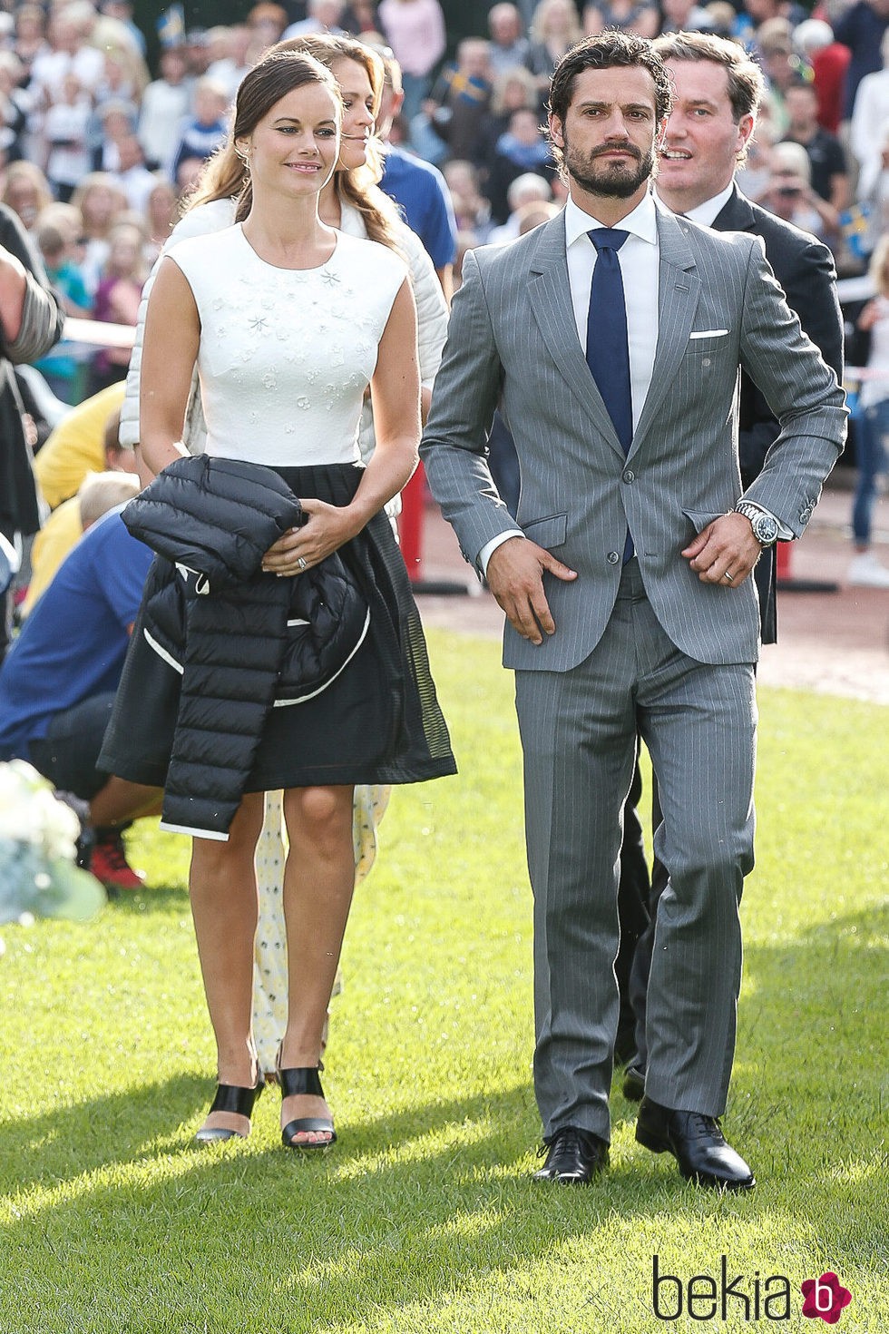 Sofia Hellqvist con Carlos Felipe de Suecia en su primer acto oficial como Princesa de Suecia