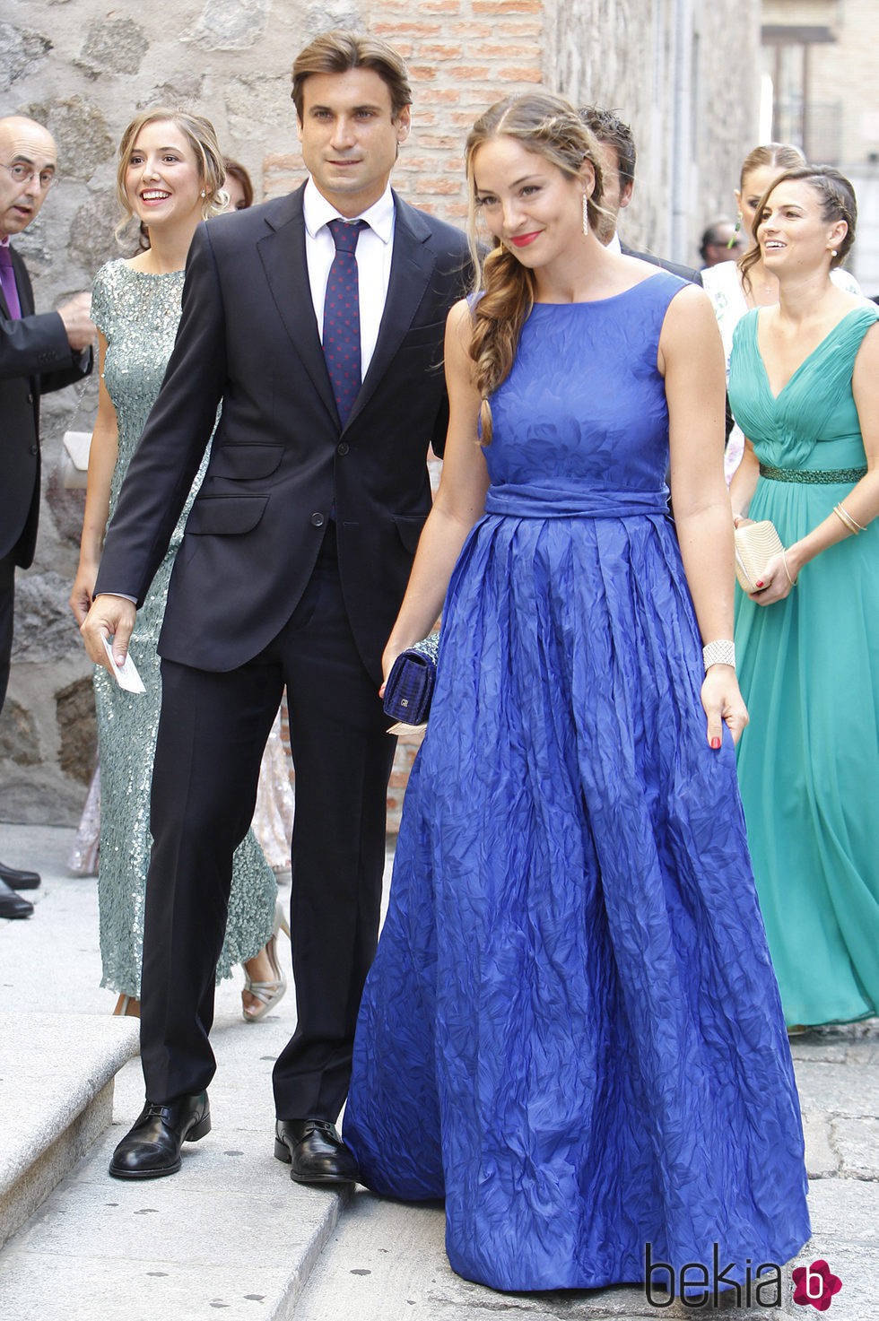 David Ferrer y Marta Tornel en la boda de Alba Carrillo y Feliciano López