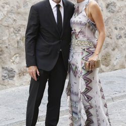 Álex Corretja y Martina Klein en la boda de Alba Carrillo y Feliciano López