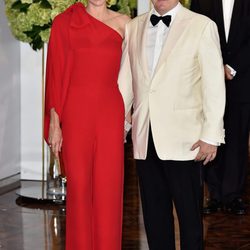Los Príncipes Alberto y Charlene de Mónaco en el Baile de la Rosa 2015
