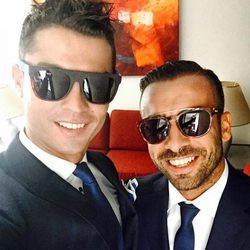 Cristiano Ronaldo y Ricky Regufe en la boda de Jorge Mendes y Sandra Barbosa