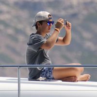 Froilán hace fotos con su móvil a las regatas de la Copa del Rey de Vela 2015