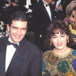 Antonio Banderas y Ana Leza en una gala de los Oscar
