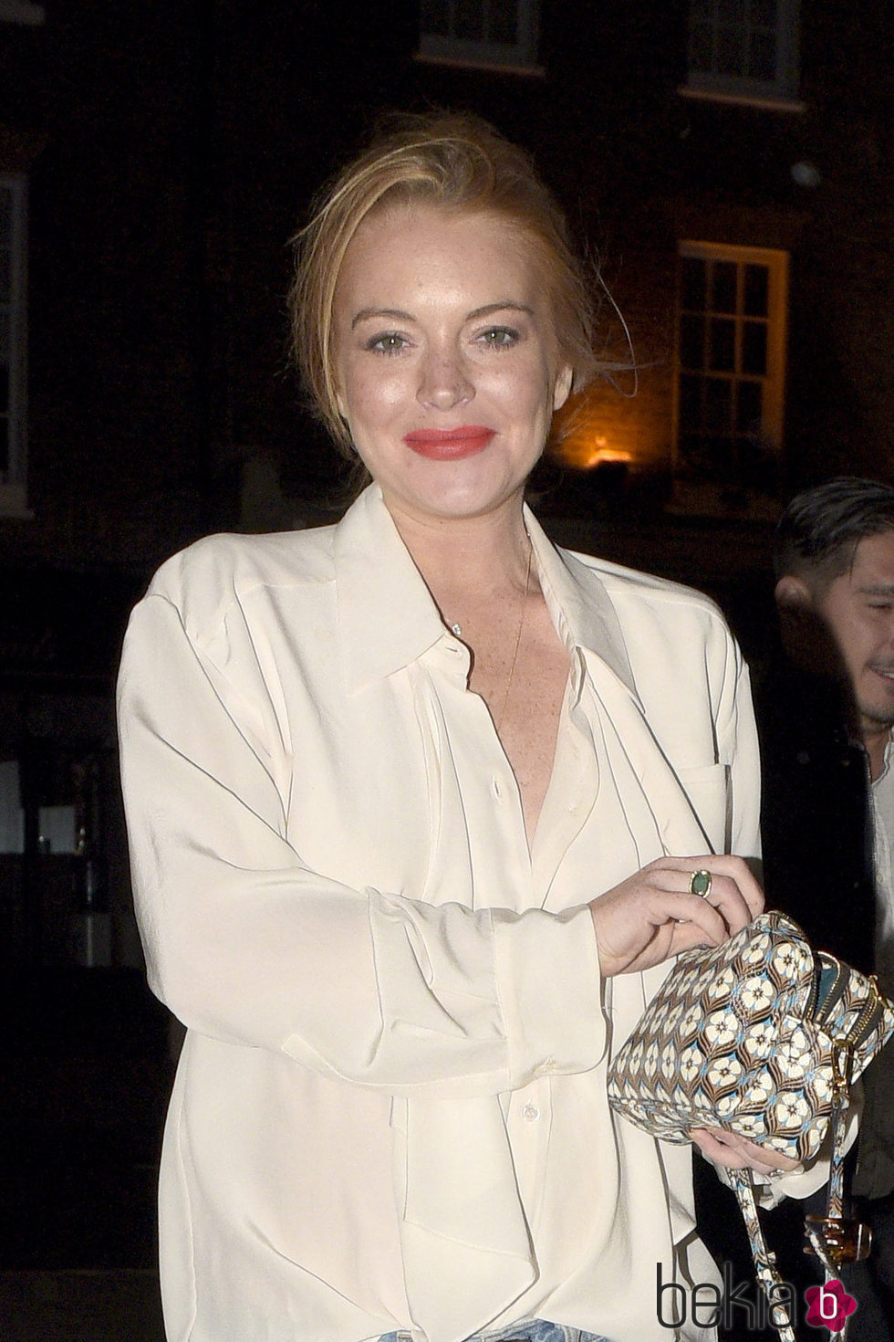 Lindsay Lohan en una salida con amigos