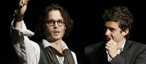Johnny Depp y Orlando Bloom en el estreno de 'Piratas del Caribe: En el fin del mundo'