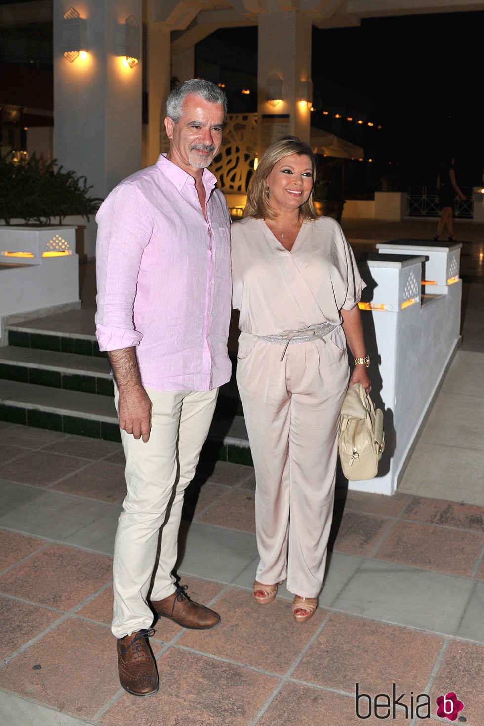 Terelu Campos y José Valeciana de cena en Marbella