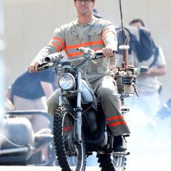 Chris Hemsworth en el rodaje de 'Cazafantasmas' en Boston