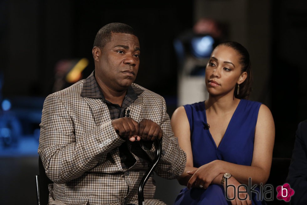 Tracy Morgan y Megan Wollover contanto su trágico accidente