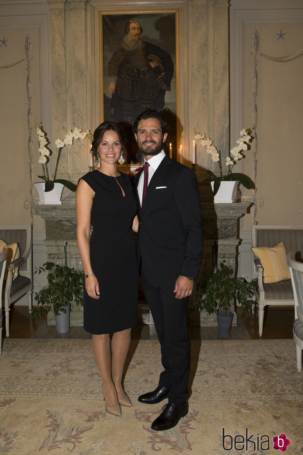 Los Príncipes Carlos Felipe y Sofía de Suecia en una cena oficial en el Ducado de Värmland