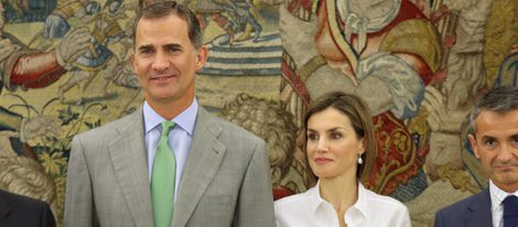 Los Reyes Felipe y Letizia en su primera audiencia tras las vacaciones de verano