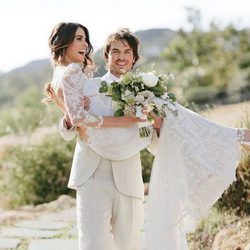 Nikki Reed e Ian Somerhalder en el día de su boda