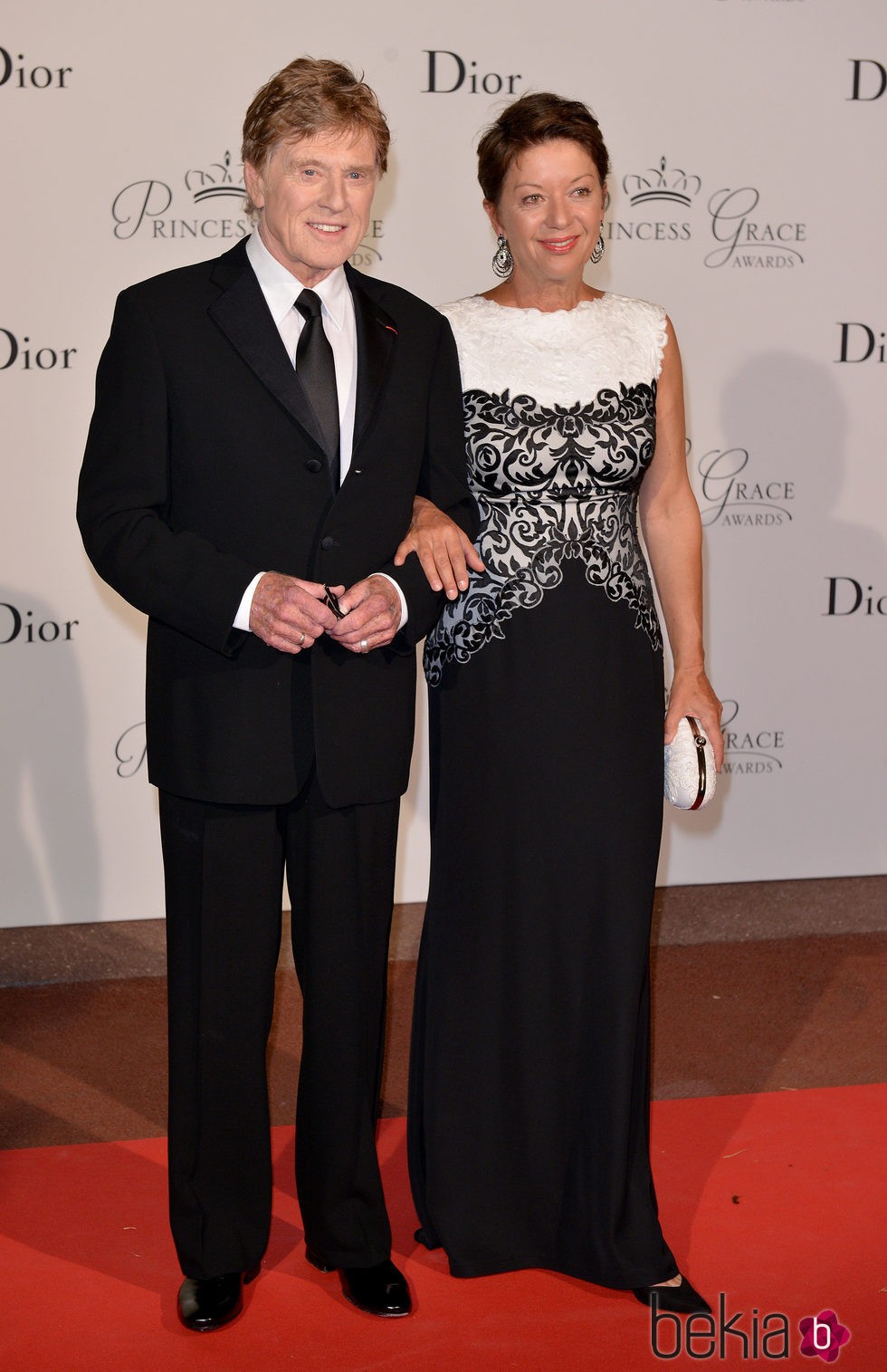 Robert Redford y su mujer Sibylle Szaggars en los Premios Princesa Grace en Mónaco
